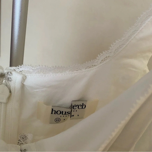House of CB 'Perle' White Lace Trim Midi Dress size XS‎ - Picture 9 of 16